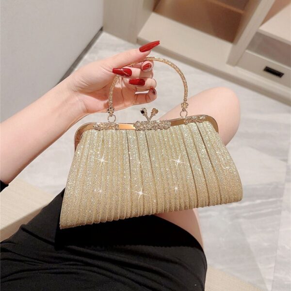 Gold Sequin Chain Handbags