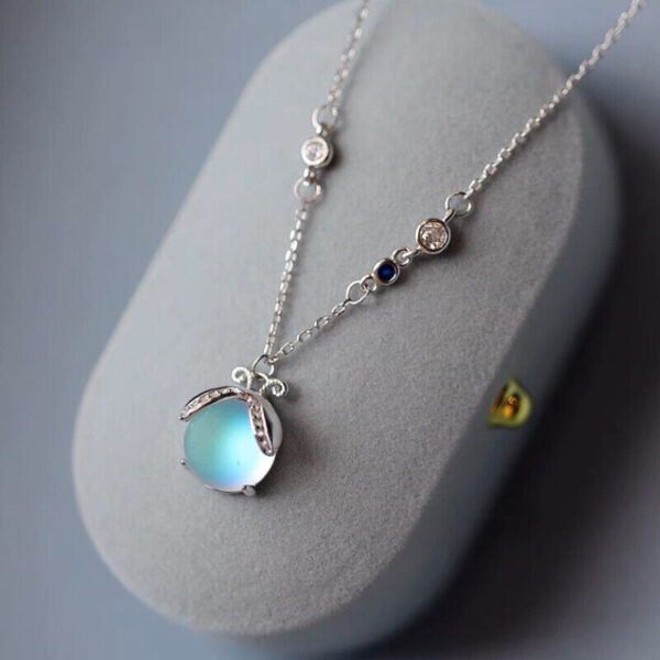 925 Silver Filled Firefly Moonstone Necklace