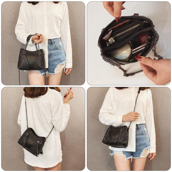 Rivet Shoulder Chain Bag - Image 3