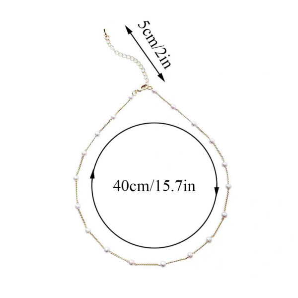 Fashion Pearl Chain Necklace Women - Image 2