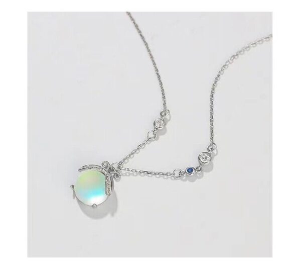 925 Silver Filled Firefly Moonstone Necklace - Image 2