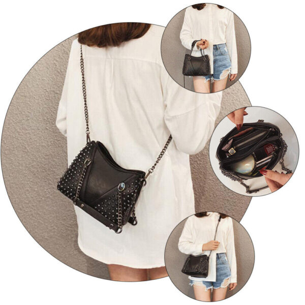 Rivet Shoulder Chain Bag - Image 4