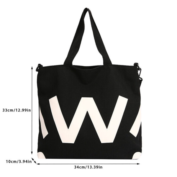 Women's Canvas Tote Shoulder Bag - Image 3