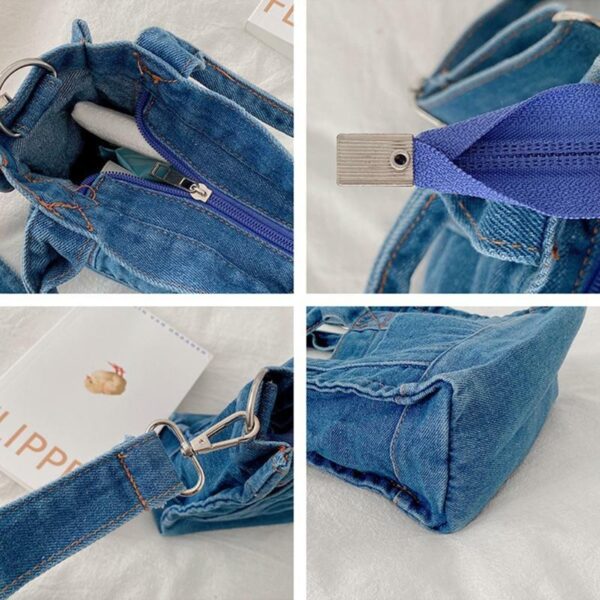 Women Denim Handbag Shoulder Lady Crossbody Bag - Image 4